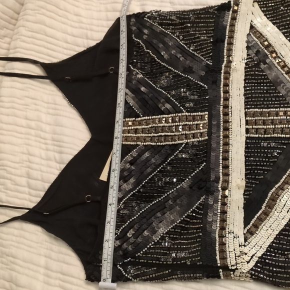 Rammi Brooke Daisy Beaded Embellished Cocktail Party Concert Festival Mini dress - Picture 13 of 15